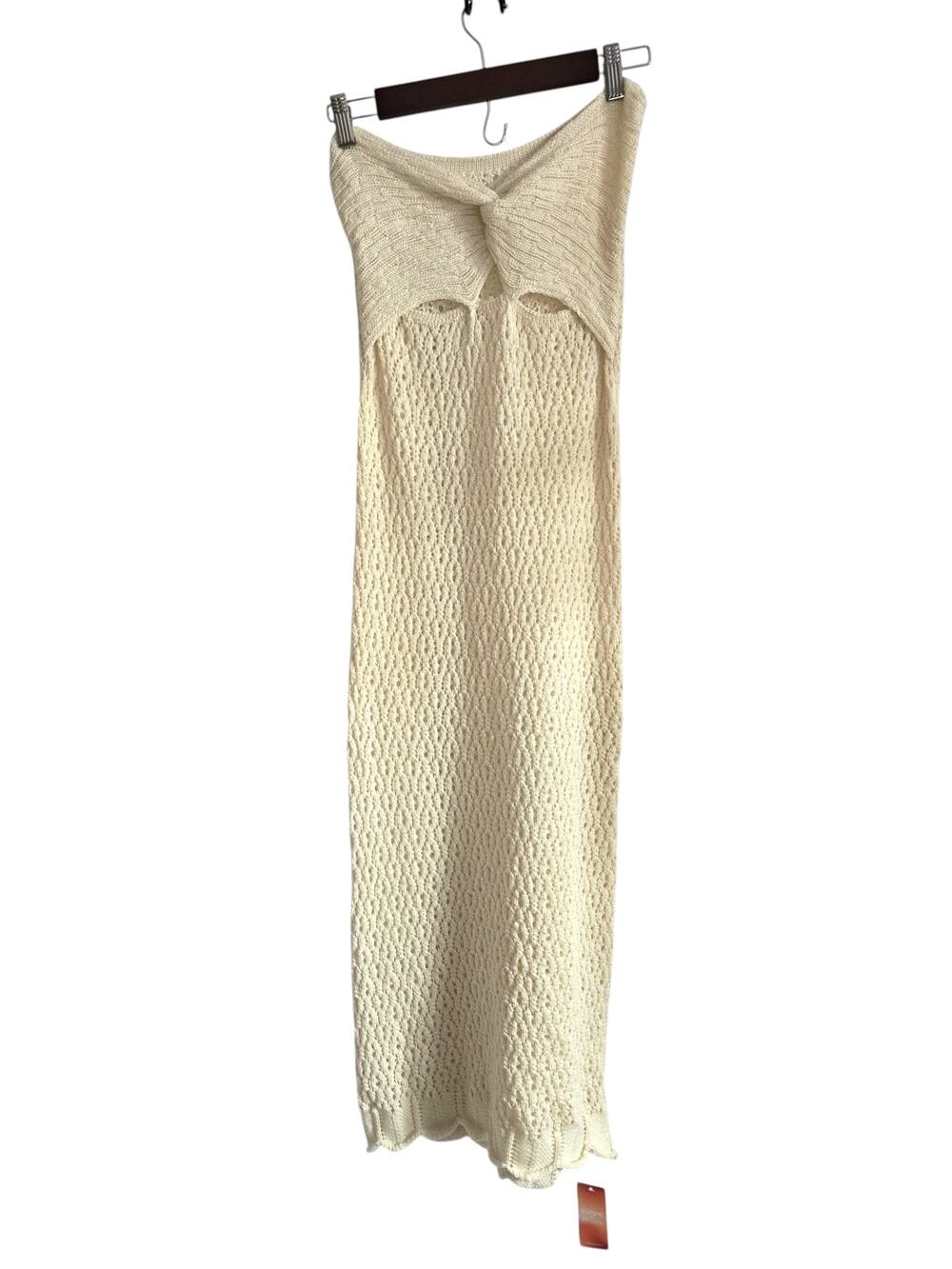Cupshe Cream Crochet Knit Maxi Swim Coverup – NWT – Size Medium